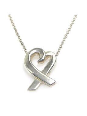 Auth Tiffany&Co. Loving Heart Necklace #302996T14B